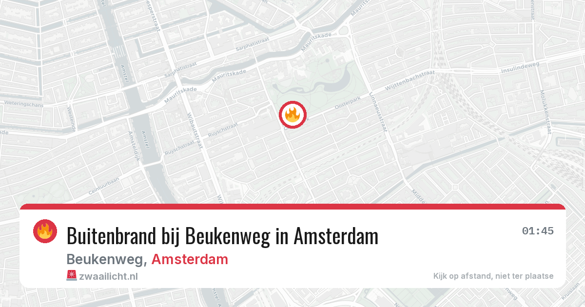 Buitenbrand bij Beukenweg in Amsterdam — 11 aug 2026