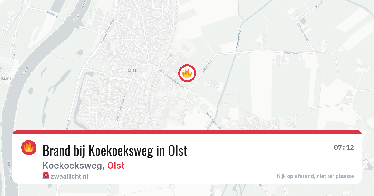Brand bij Koekoeksweg in Olst — 1 aug 2026