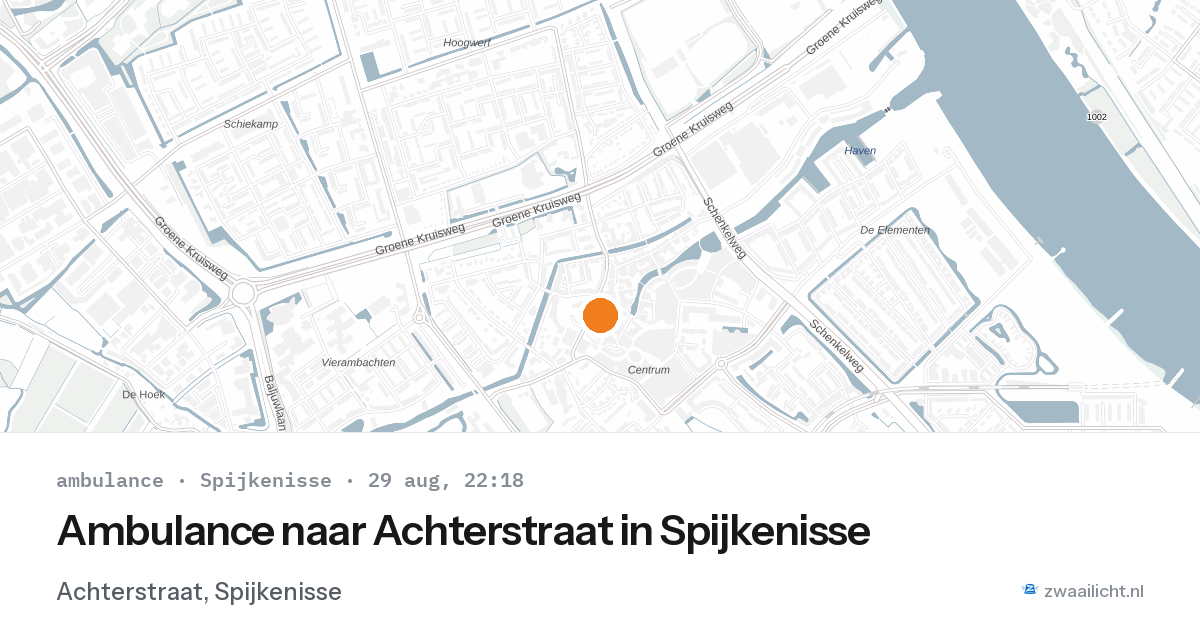 Ambulance naar Achterstraat in Spijkenisse — 29 aug 2026