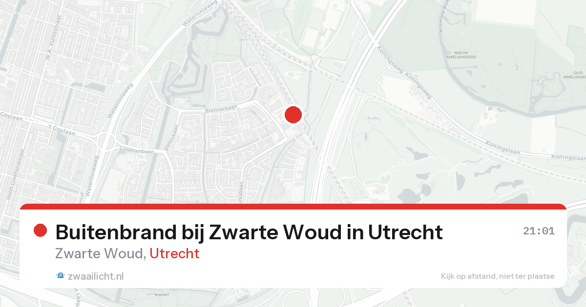 Buitenbrand bij Zwarte Woud in Utrecht — 7 feb 2026