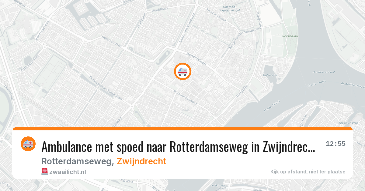 Ambulance met spoed naar Rotterdamseweg in Zwijndrecht — 18 jun 2026