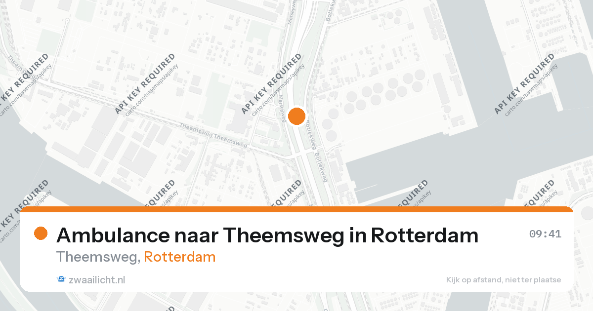 Ambulance naar Theemsweg in Rotterdam — 10 aug 2026