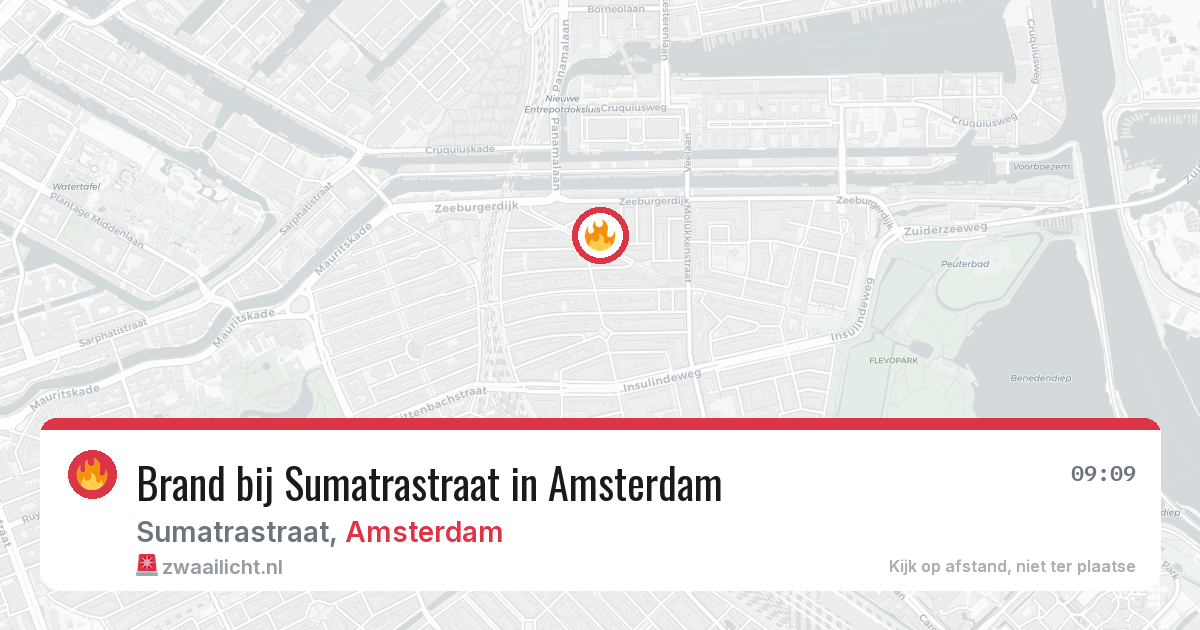 Brand bij Sumatrastraat in Amsterdam — 17 jun 2026