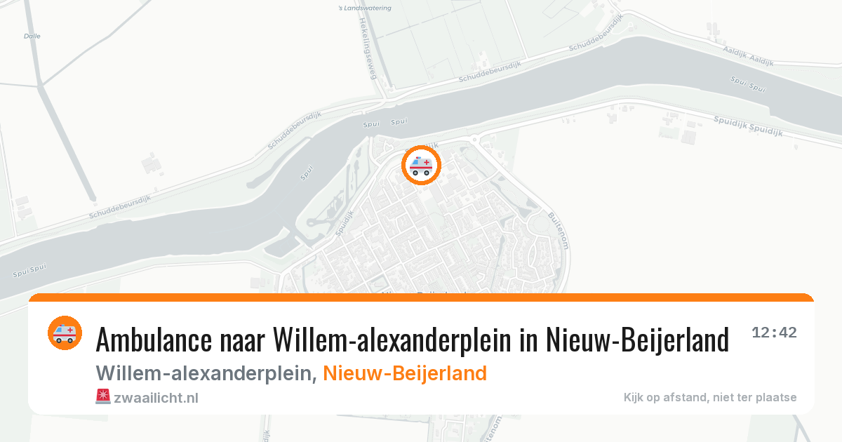 Ambulance naar Willem-alexanderplein in Nieuw-Beijerland — 14 aug 2026