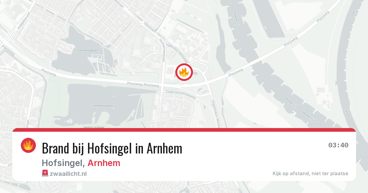 Brand bij Hofsingel in Arnhem — 11 apr 2026
