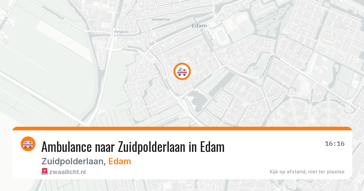 Ambulance naar Zuidpolderlaan in Edam — 22 mei 2026