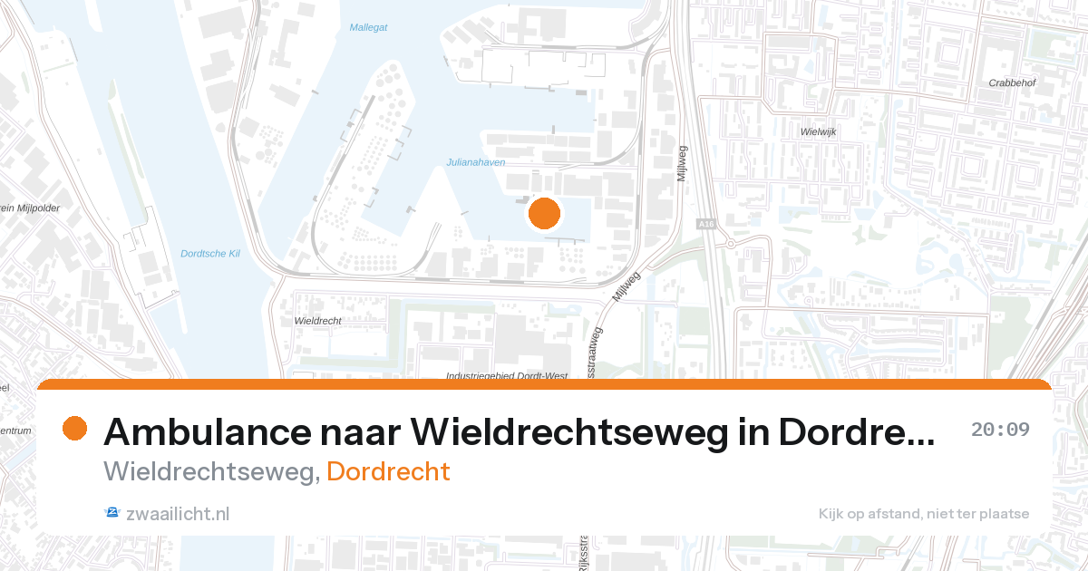 Ambulance naar Wieldrechtseweg in Dordrecht — 26 aug 2026