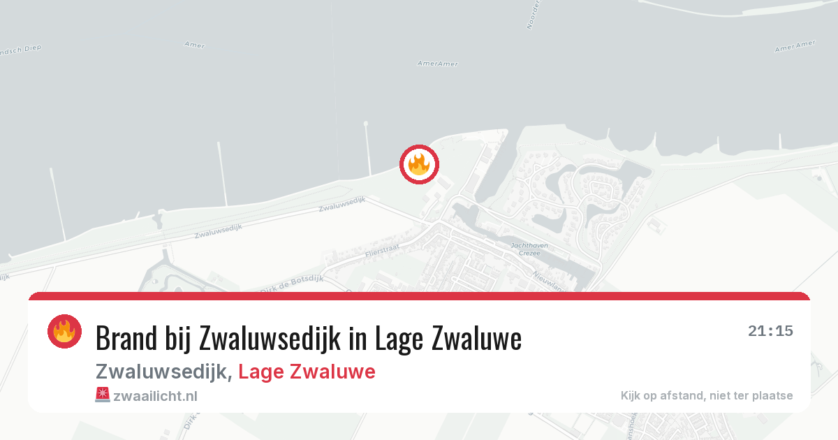 Brand bij Zwaluwsedijk in Lage Zwaluwe — 24 jun 2026