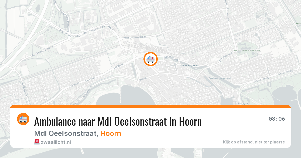 Ambulance naar Mdl Oeelsonstraat in Hoorn — 18 jun 2026
