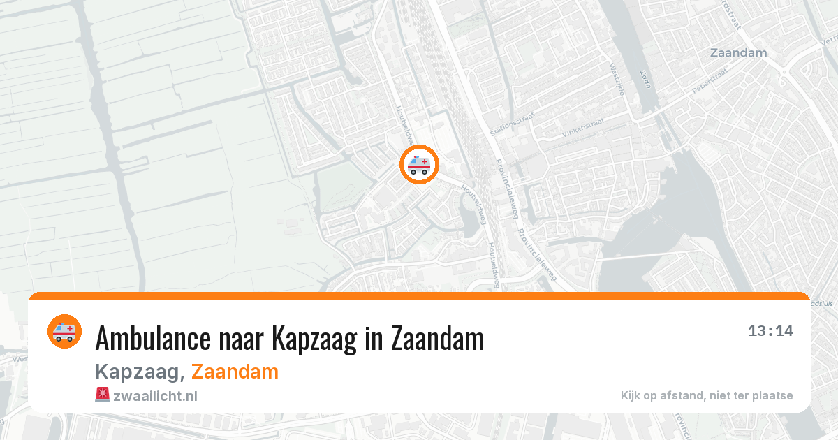 Ambulance naar Kapzaag in Zaandam — 3 aug 2026