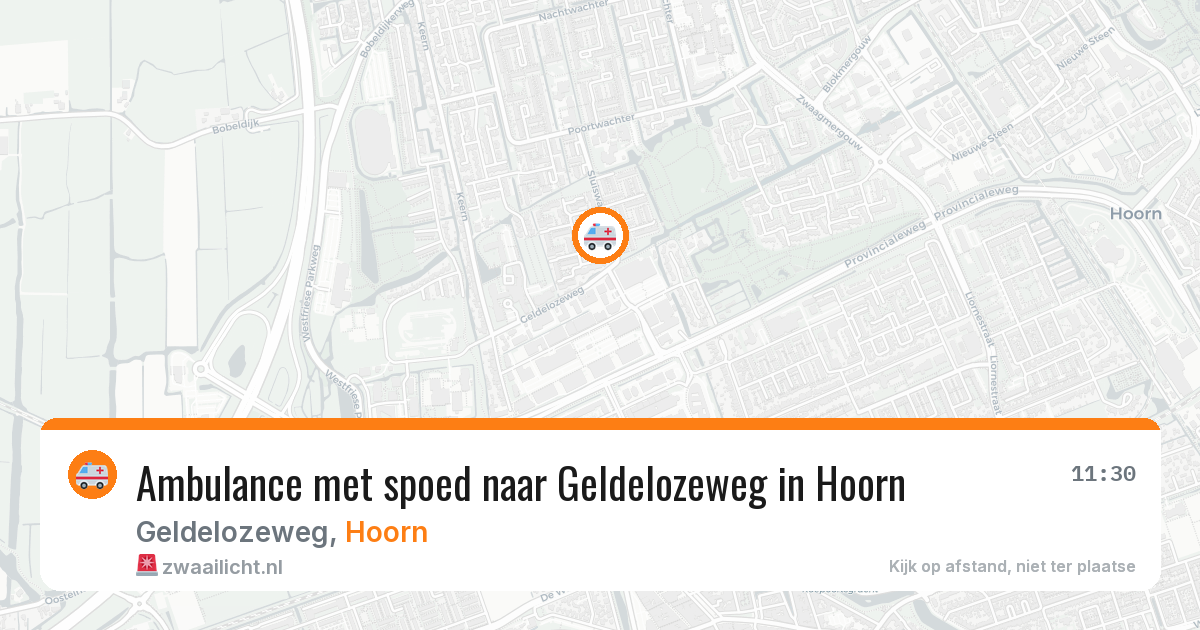 Ambulance met spoed naar Geldelozeweg in Hoorn — 9 jun 2026