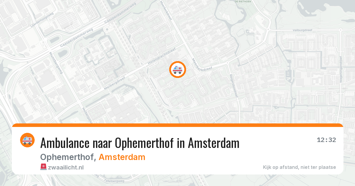 Ambulance naar Ophemerthof in Amsterdam — 10 mei 2026