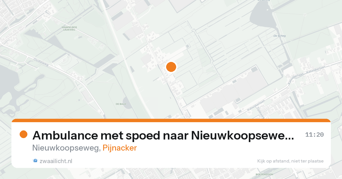 Ambulance met spoed naar Nieuwkoopseweg in Pijnacker — 16 aug 2026