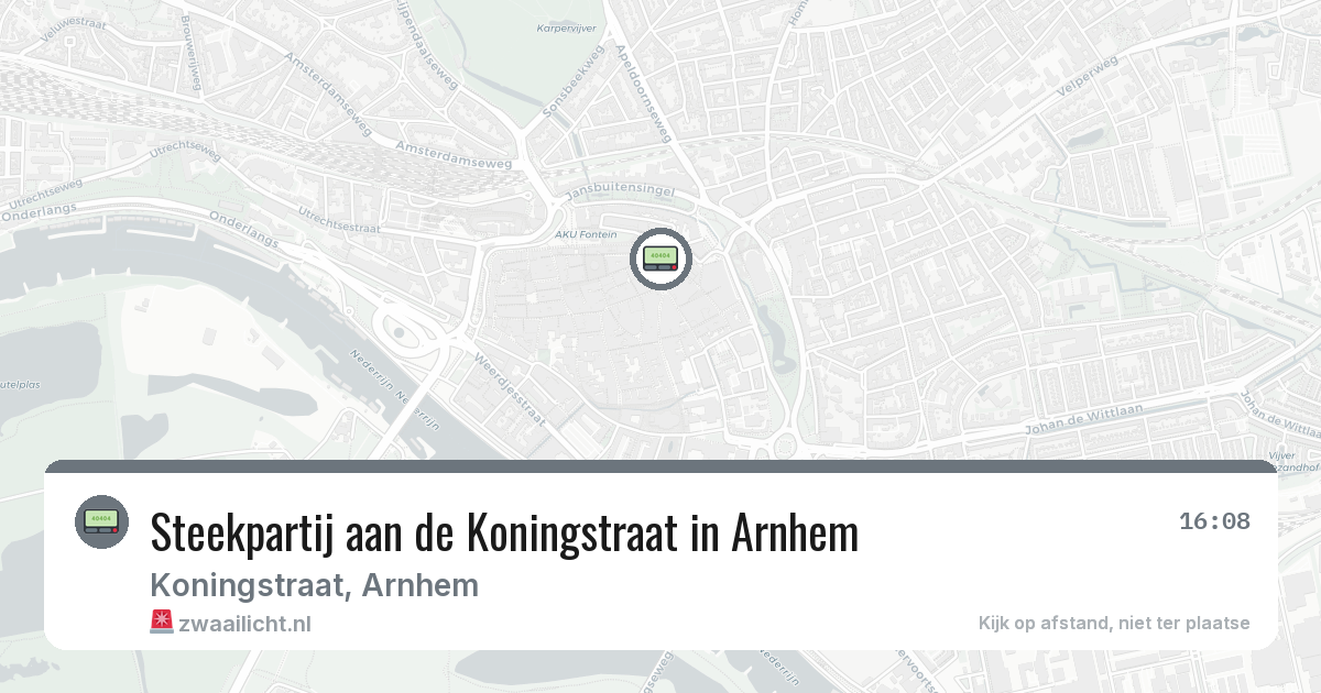 Steekpartij aan de Koningstraat in Arnhem — 9 jun 2026