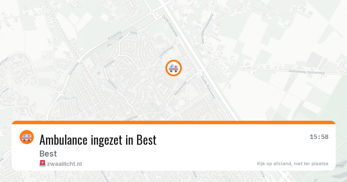 Ambulance ingezet in Best — 10 aug 2026