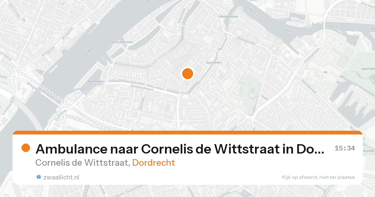 Ambulance naar Cornelis de Wittstraat in Dordrecht — 25 aug 2026