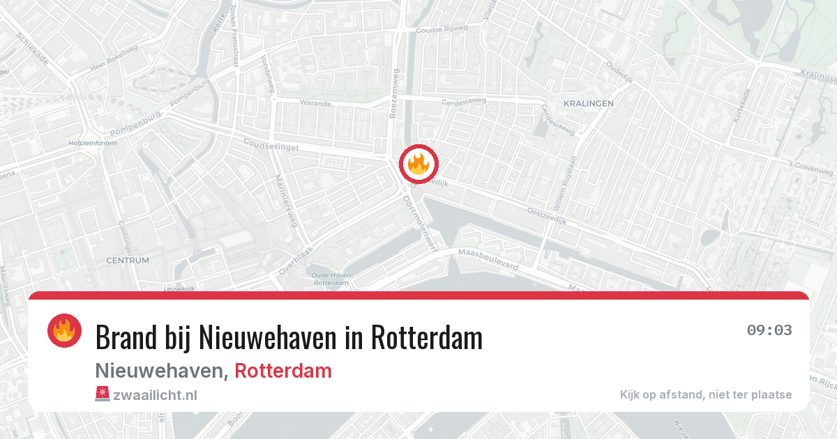 Brand bij Nieuwehaven in Rotterdam — 23 jun 2026