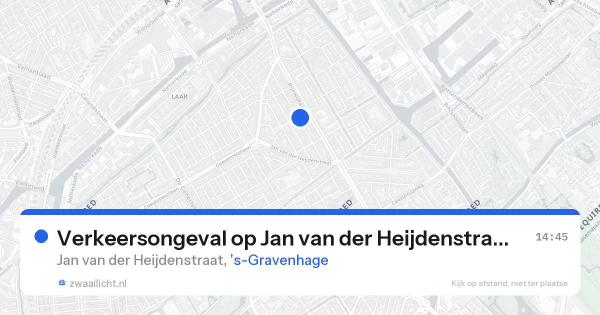 Verkeersongeval op Jan van der Heijdenstraat in 's-Gravenhage — 26 aug 2026