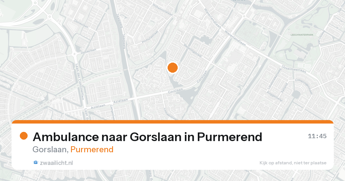 Ambulance naar Gorslaan in Purmerend — 1 jun 2026