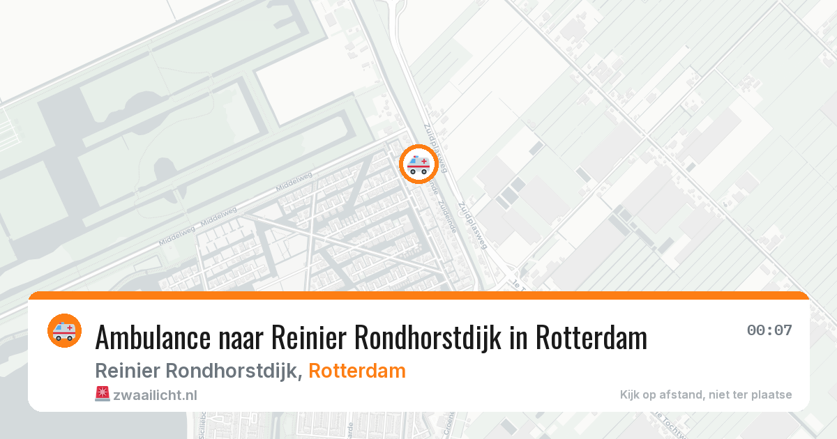 Ambulance naar Reinier Rondhorstdijk in Rotterdam — 13 aug 2026