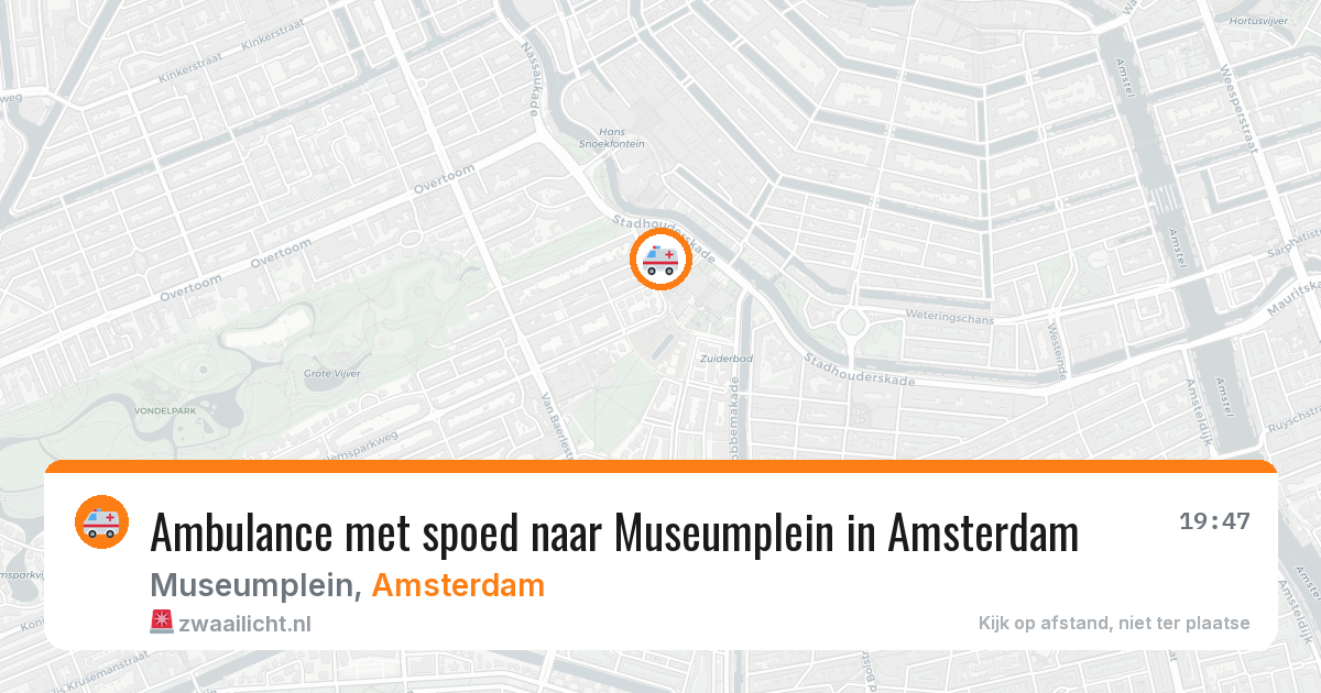 Ambulance met spoed naar Museumplein in Amsterdam — 5 aug 2026