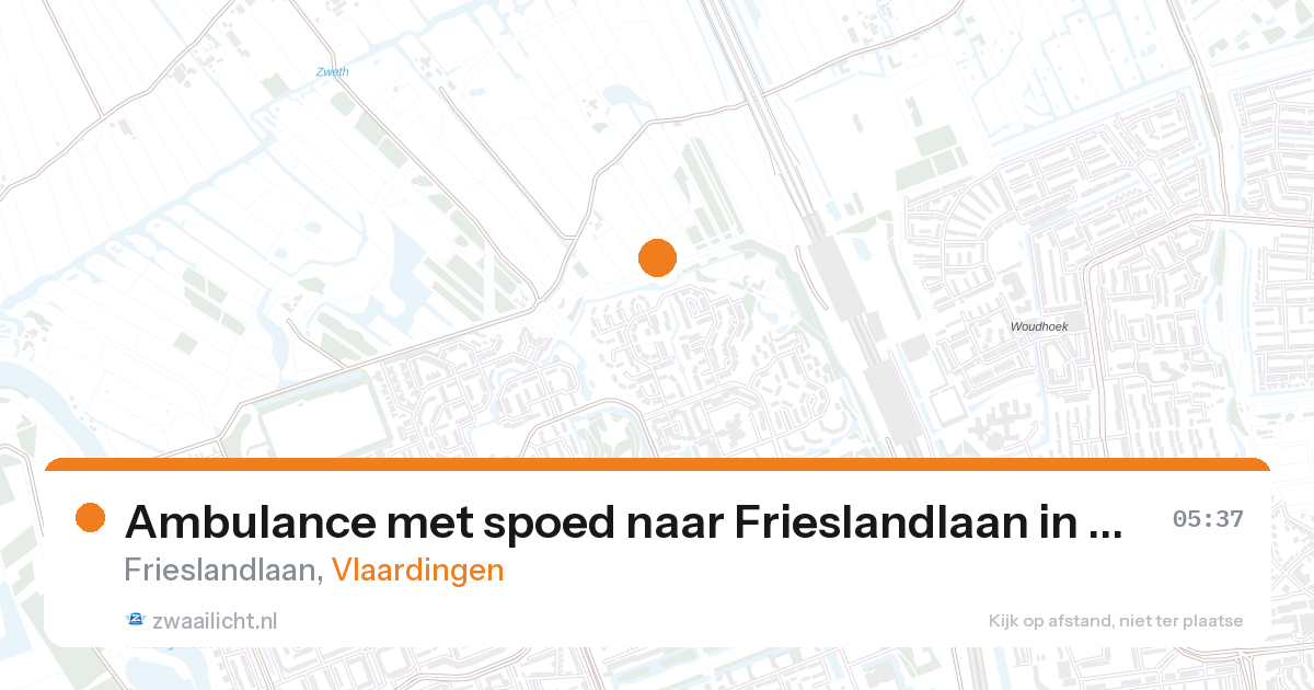 Ambulance met spoed naar Frieslandlaan in Vlaardingen — 28 aug 2026