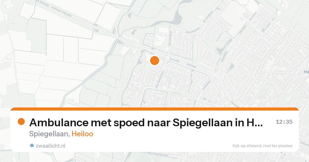 Ambulance met spoed naar Spiegellaan in Heiloo — 20 mei 2026