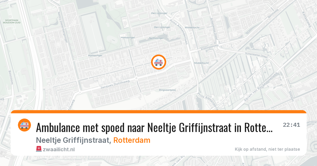 Ambulance met spoed naar Neeltje Griffijnstraat in Rotterdam — 2 jul 2026