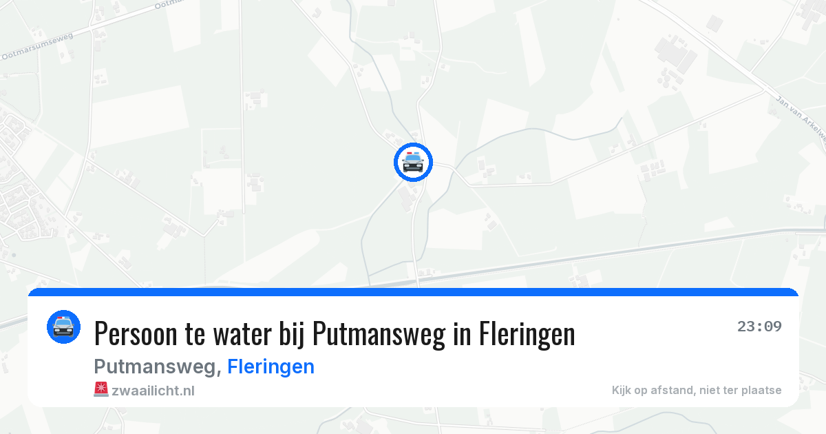 Persoon te water bij Putmansweg in Fleringen — 9 feb 2026