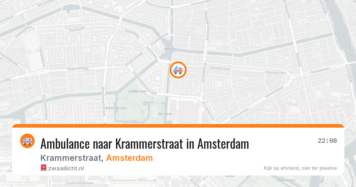 Ambulance naar Krammerstraat in Amsterdam — 12 jul 2026