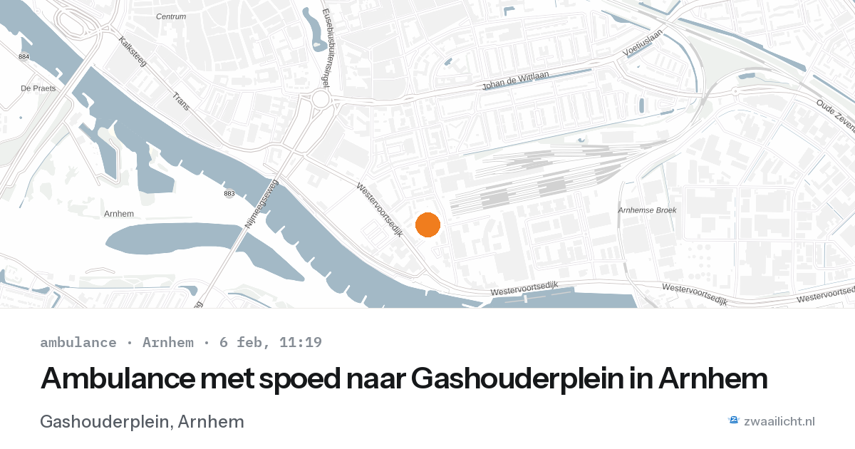 Ambulance met spoed naar Gashouderplein in Arnhem — 6 feb 2026
