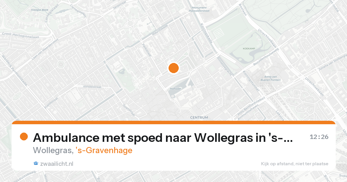 Ambulance met spoed naar Wollegras in 's-Gravenhage — 31 jan 2026