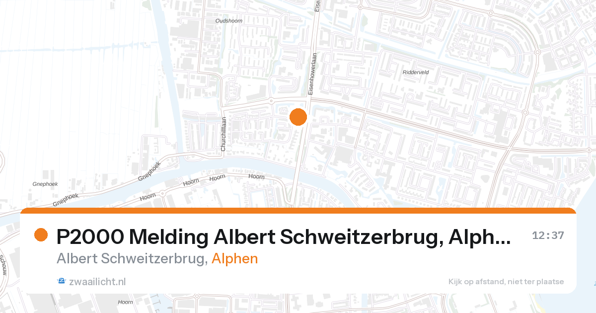 P2000 Melding Albert Schweitzerbrug, Alphen — 16 apr 2026