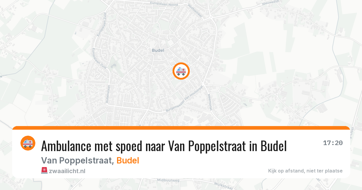 Ambulance met spoed naar Van Poppelstraat in Budel — 17 mrt 2026
