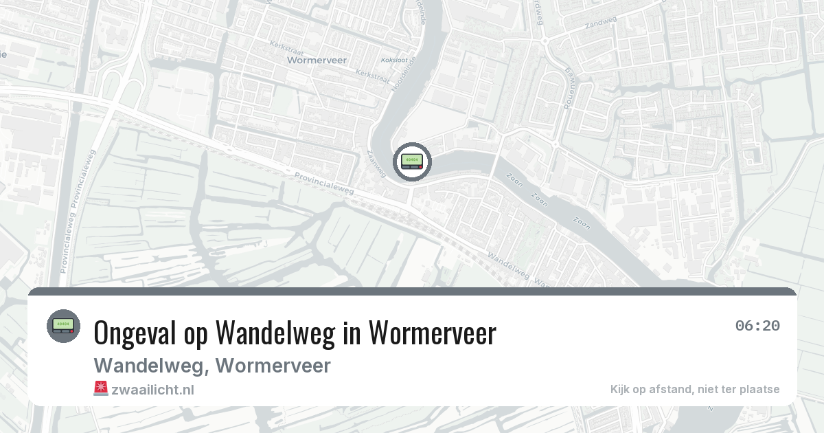 Ongeval op Wandelweg in Wormerveer — 28 feb 2026