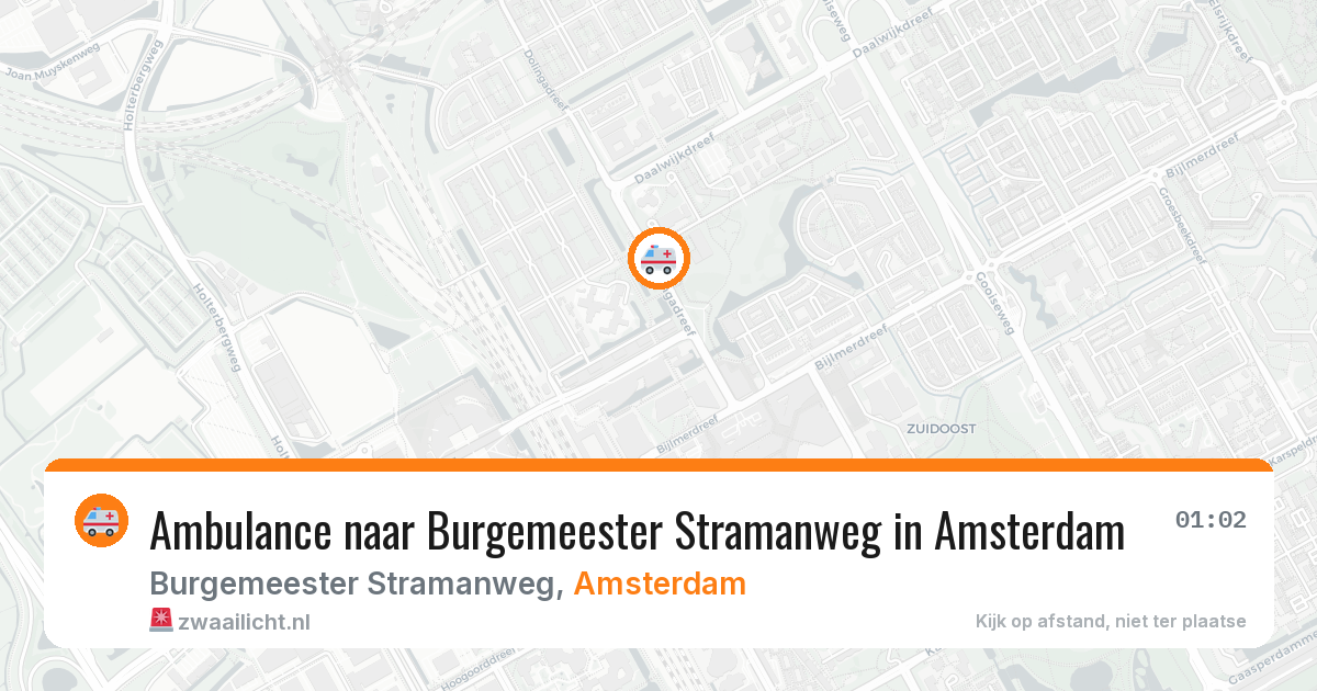 Ambulance naar Burgemeester Stramanweg in Amsterdam — 20 jun 2026