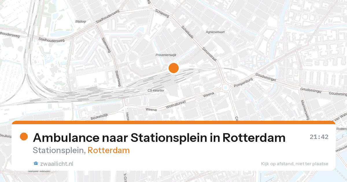 Ambulance naar Stationsplein in Rotterdam — 26 aug 2026