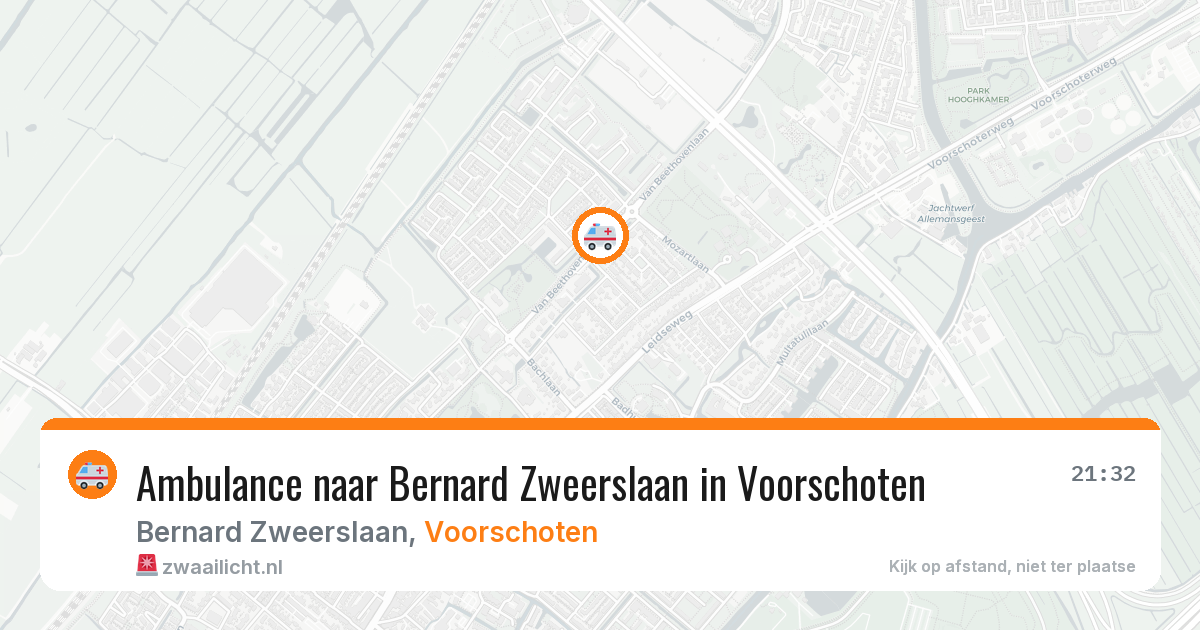 Ambulance naar Bernard Zweerslaan in Voorschoten — 12 aug 2026