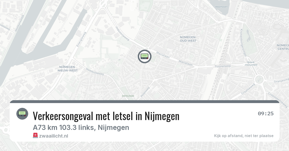 Verkeersongeval met letsel in Nijmegen — 9 mrt 2026