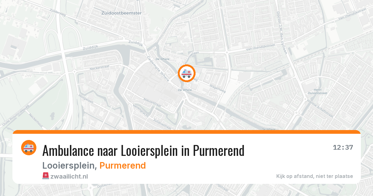 Ambulance naar Looiersplein in Purmerend — 20 mrt 2026