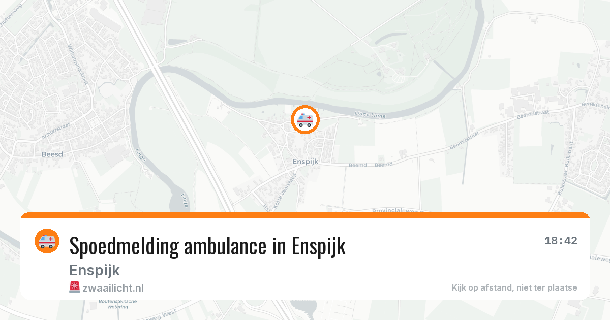 Spoedmelding ambulance in Enspijk — 17 jun 2026