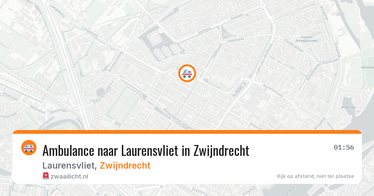 Ambulance naar Laurensvliet in Zwijndrecht — 6 aug 2026