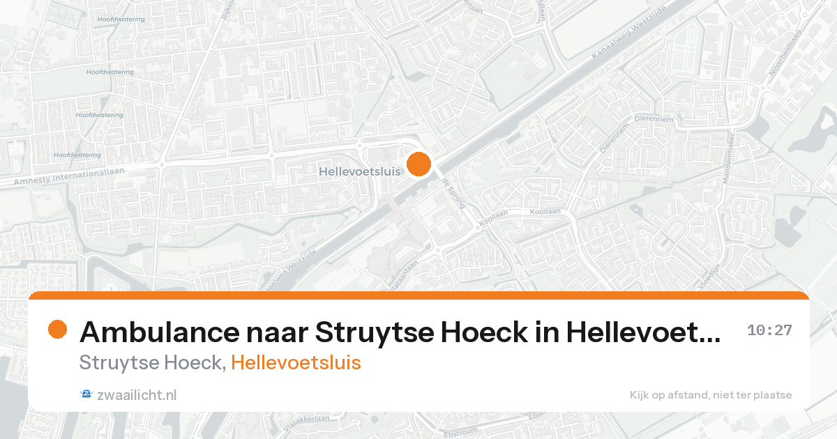Ambulance naar Struytse Hoeck in Hellevoetsluis — 7 feb 2026
