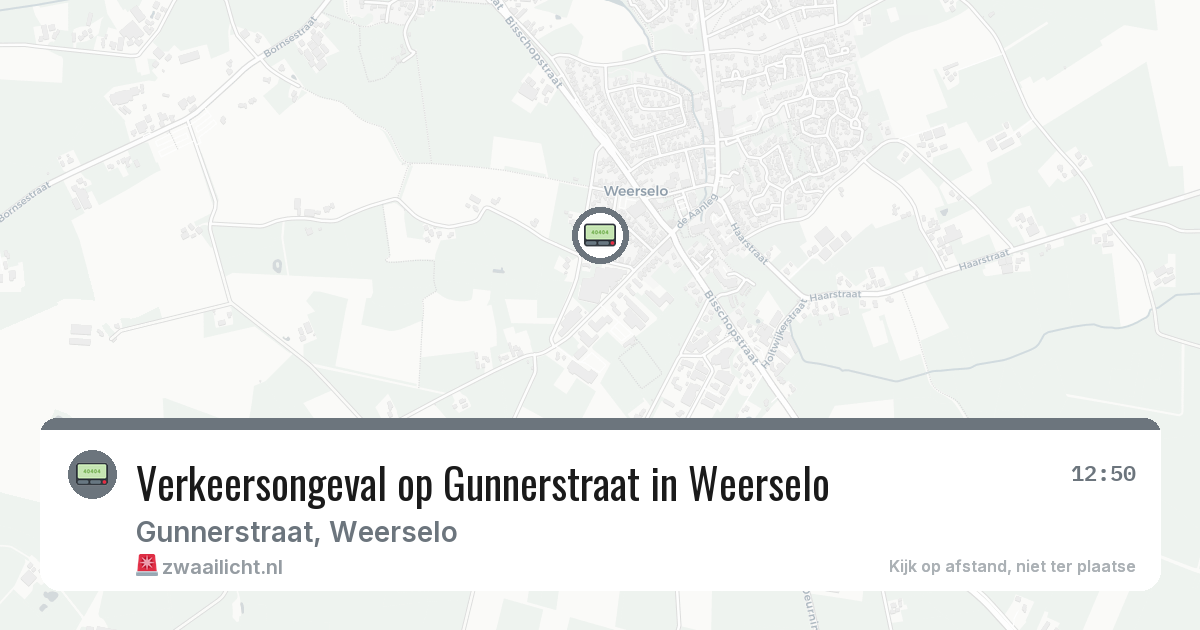 Verkeersongeval op Gunnerstraat in Weerselo — 3 aug 2026