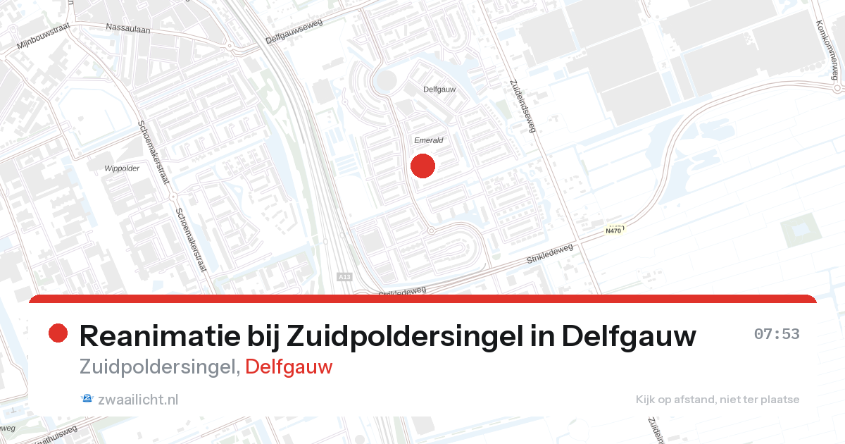 Reanimatie bij Zuidpoldersingel in Delfgauw — 24 jan 2026