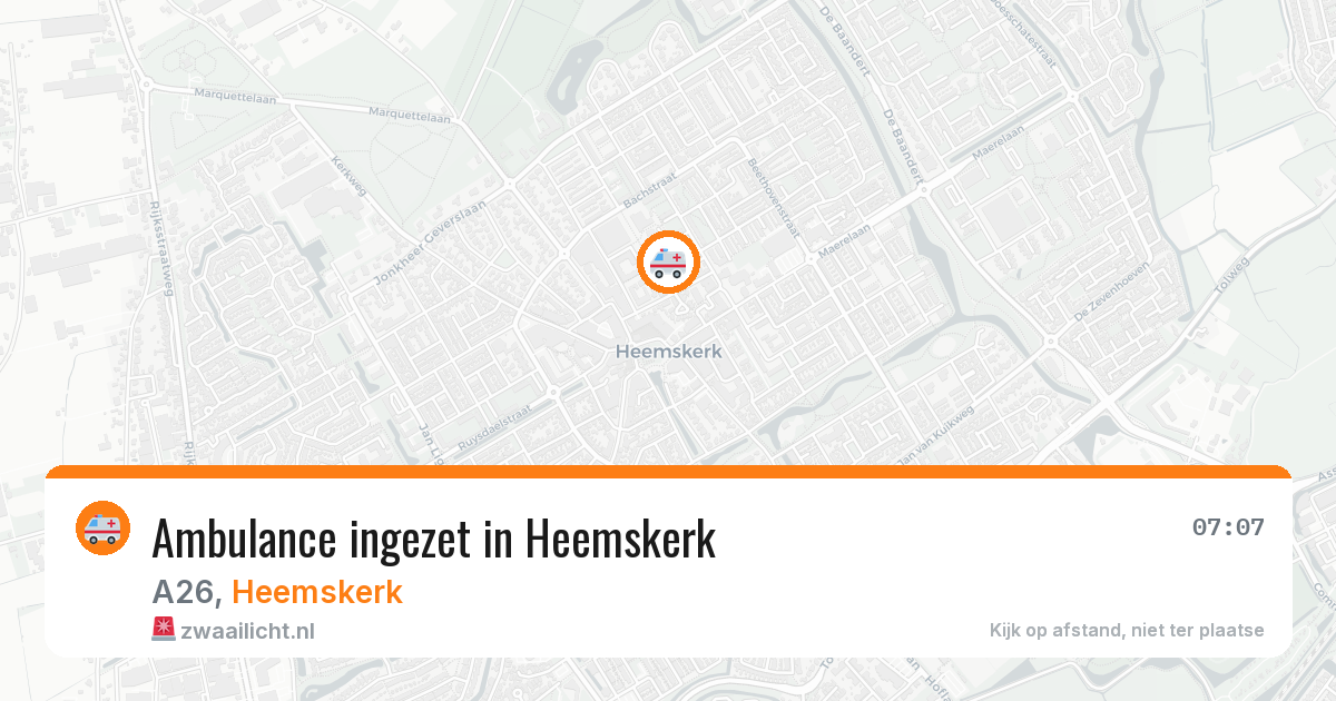 Ambulance ingezet in Heemskerk — 5 jun 2026 | 🚨 Zwaailicht.nl