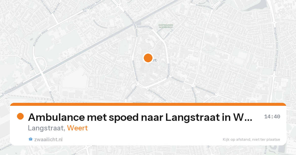 Ambulance met spoed naar Langstraat in Weert — 7 feb 2026