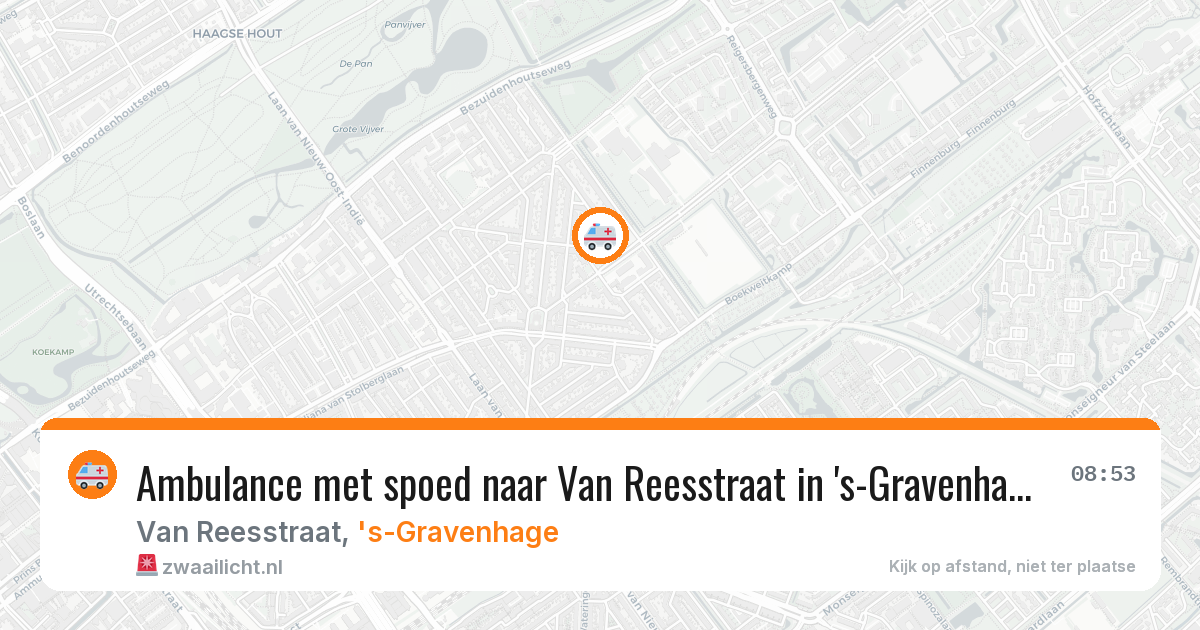 Ambulance met spoed naar Van Reesstraat in 's-Gravenhage — 30 jun 2026