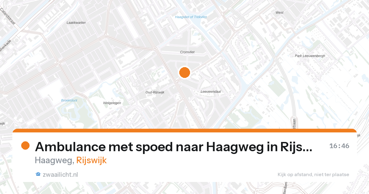Ambulance met spoed naar Haagweg in Rijswijk — 27 aug 2026