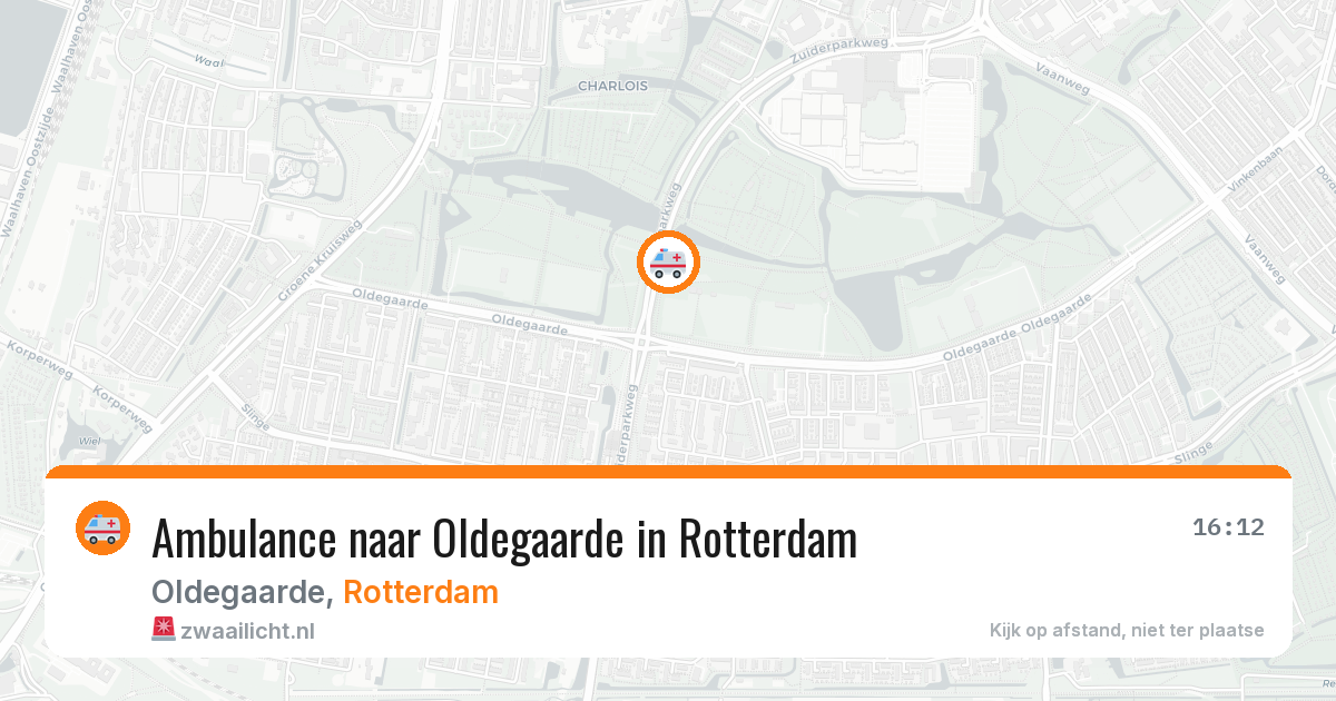 Ambulance naar Oldegaarde in Rotterdam — 31 mei 2026